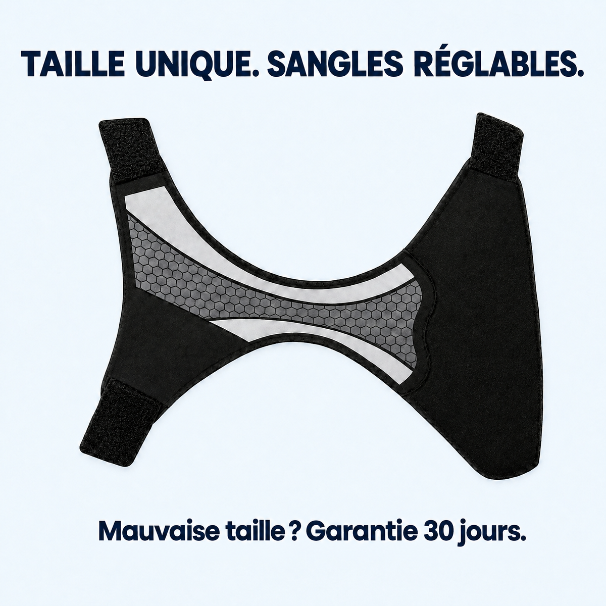 Carte taille : chevillère à taille unique et sangles réglables, garantie de 30 jours