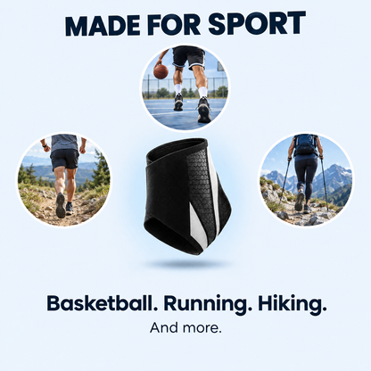 Uses card: ankle brace worn for basketball, running and hiking