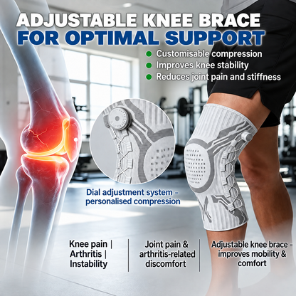 Adjustable knee brace for optimal support